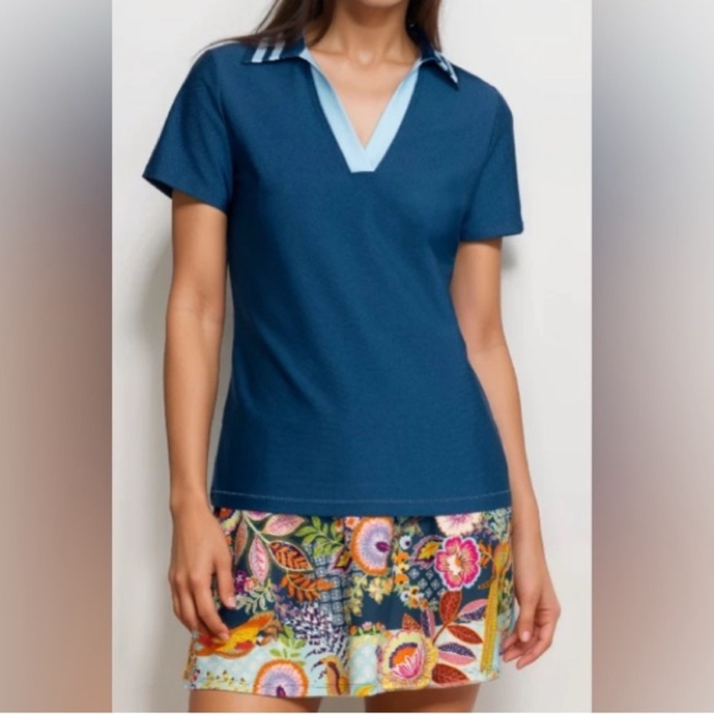 Johnny Was Bee Active Basic Polo A1324 Boho Chic - SZ S